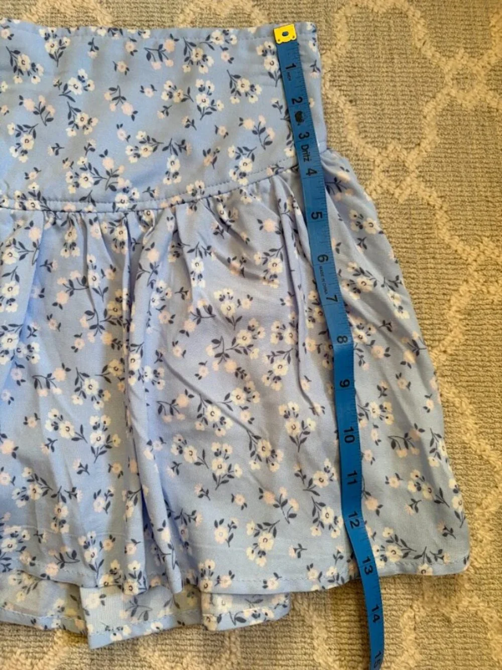 No Boundaries Cornflower Blue Floral Skort NWT - Women's XS